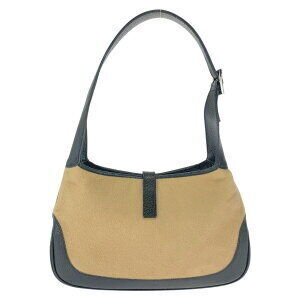 Gucci bag Tan black Jackie shoulder Line canvas Beige leather